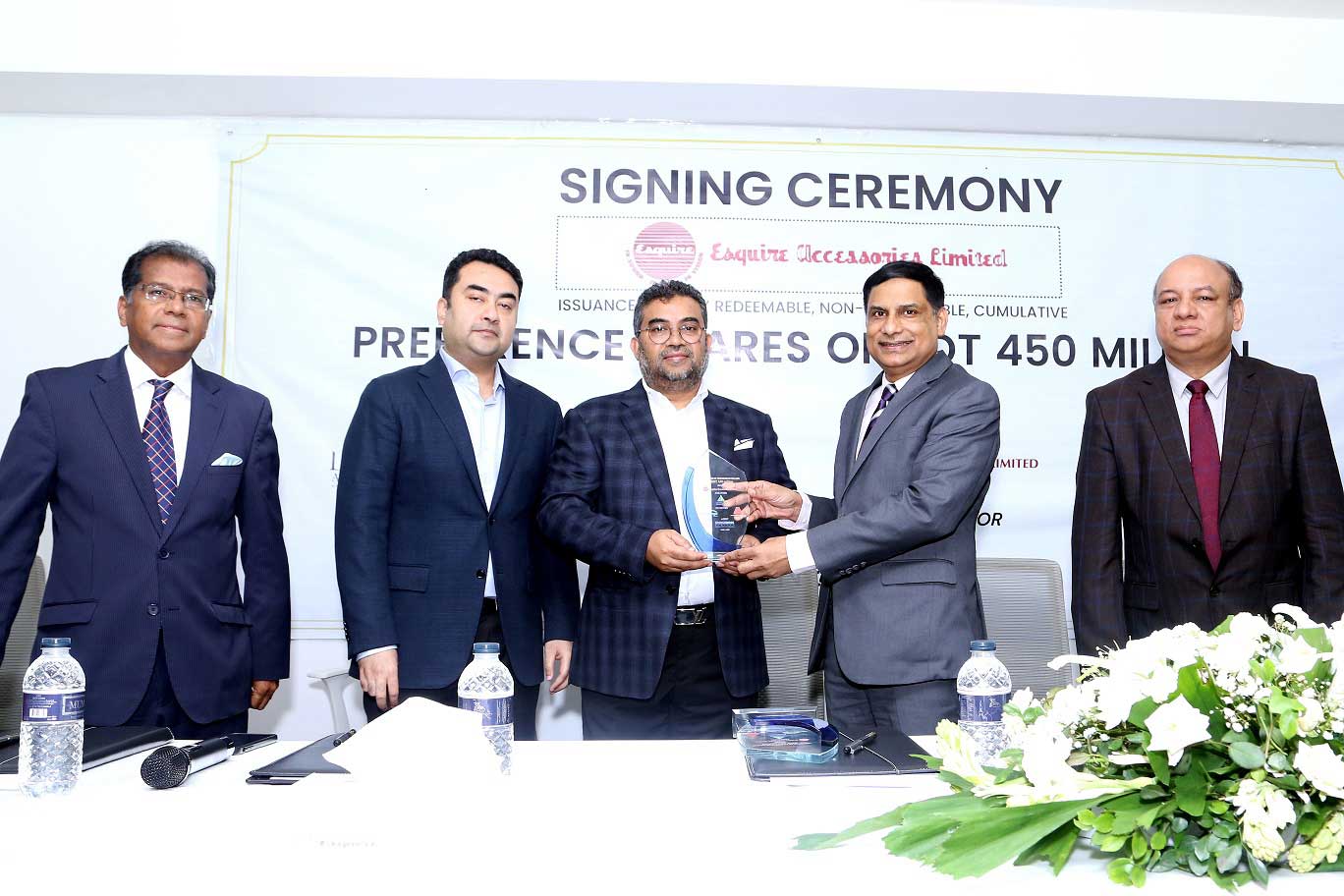 Shimanto Bank Ltd participated in a Signing Ceremony of fund raising for Esquire Accessories Ltd.